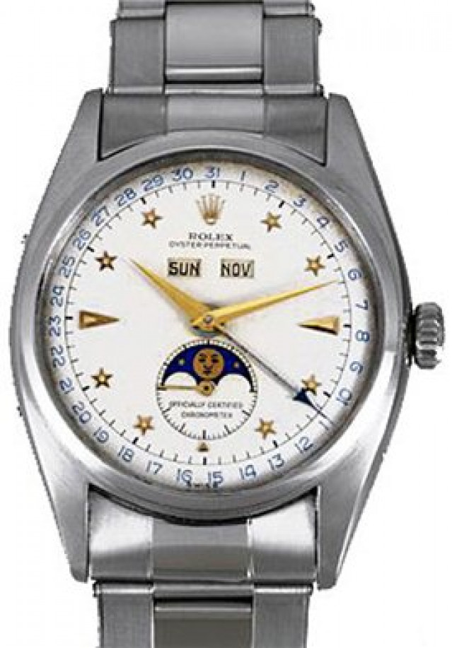 Vintage Rolex Moon Phase 8171 Steel with White Dial
